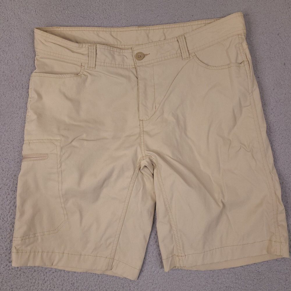 Faded Glory Shorts Mens 37 Khaki Brown Cargo Zip Outdoor Hiking‎ Fishing FM26362